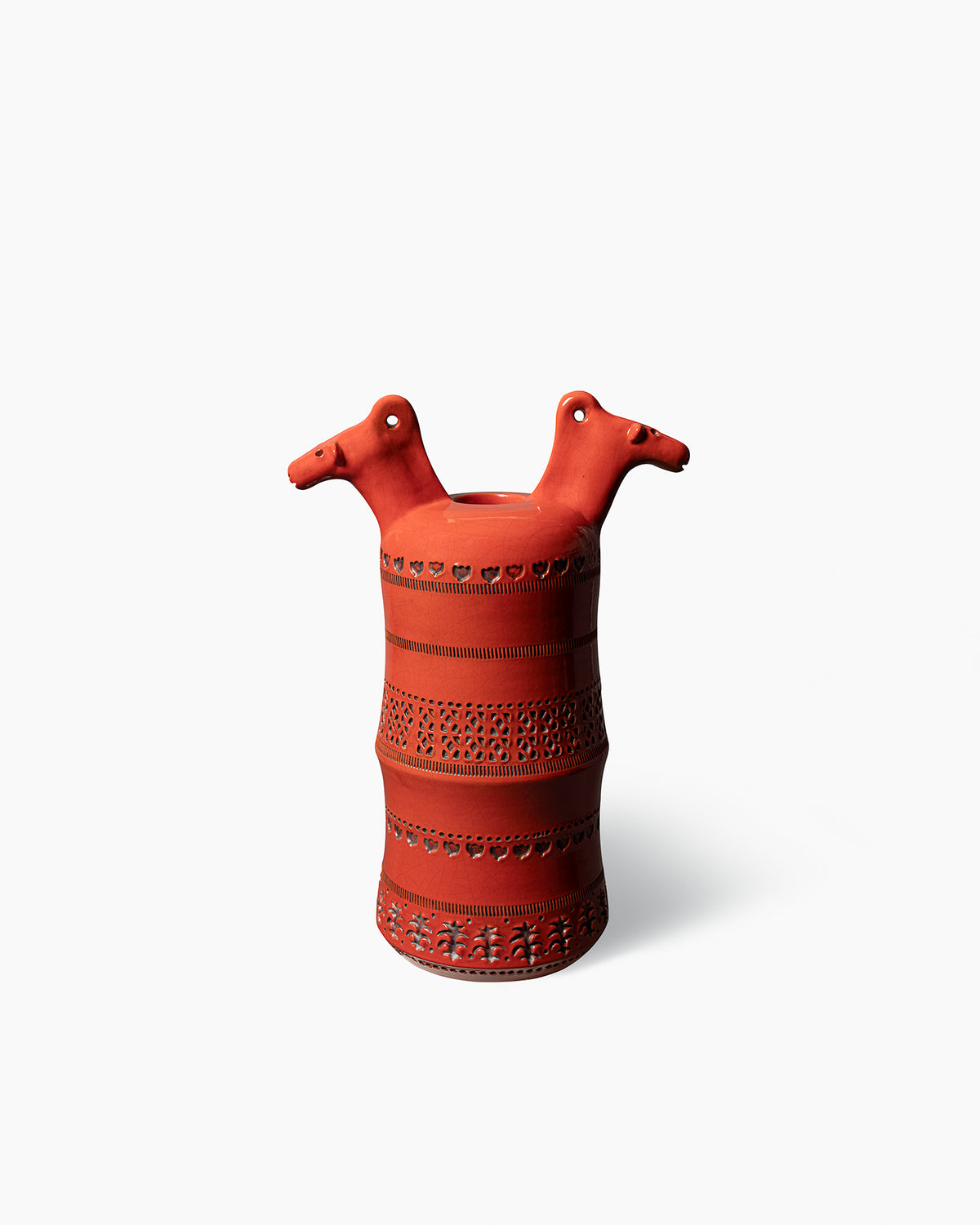 Vase with horse figures