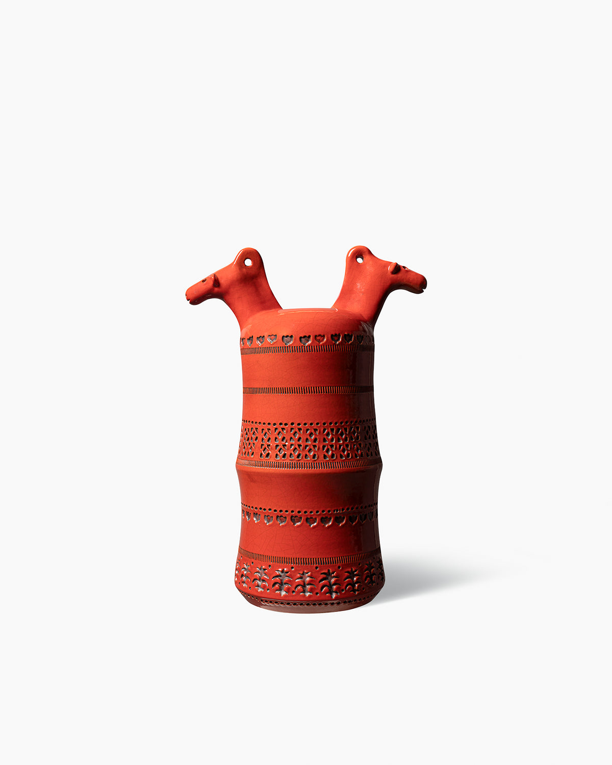 Vase with horse figures